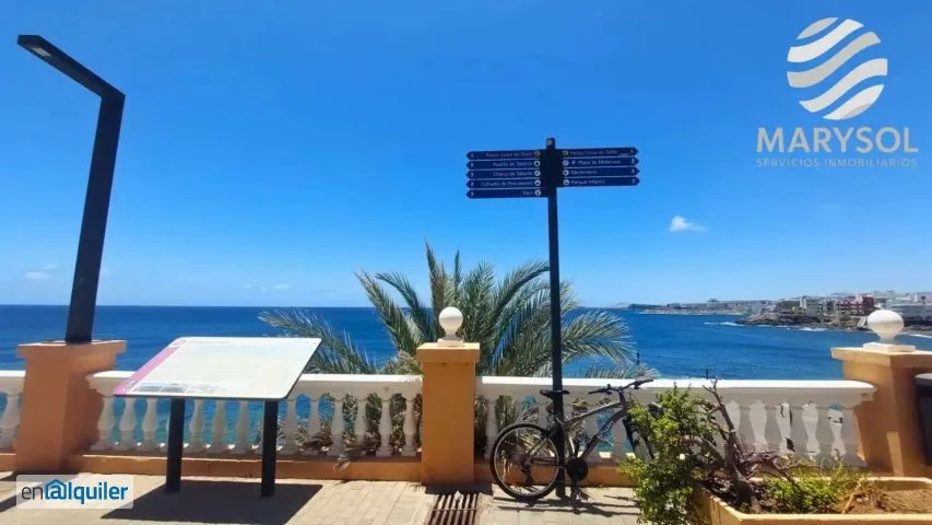 Terrace - Furnished Apartment with Seafront Access in Taliarte