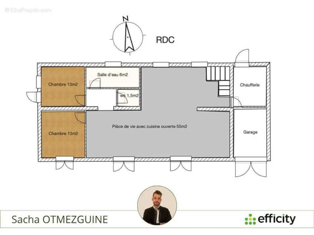 Plan - Pavillon avec Grand Terrain Arboré à Yzeure-sur-Creuse
