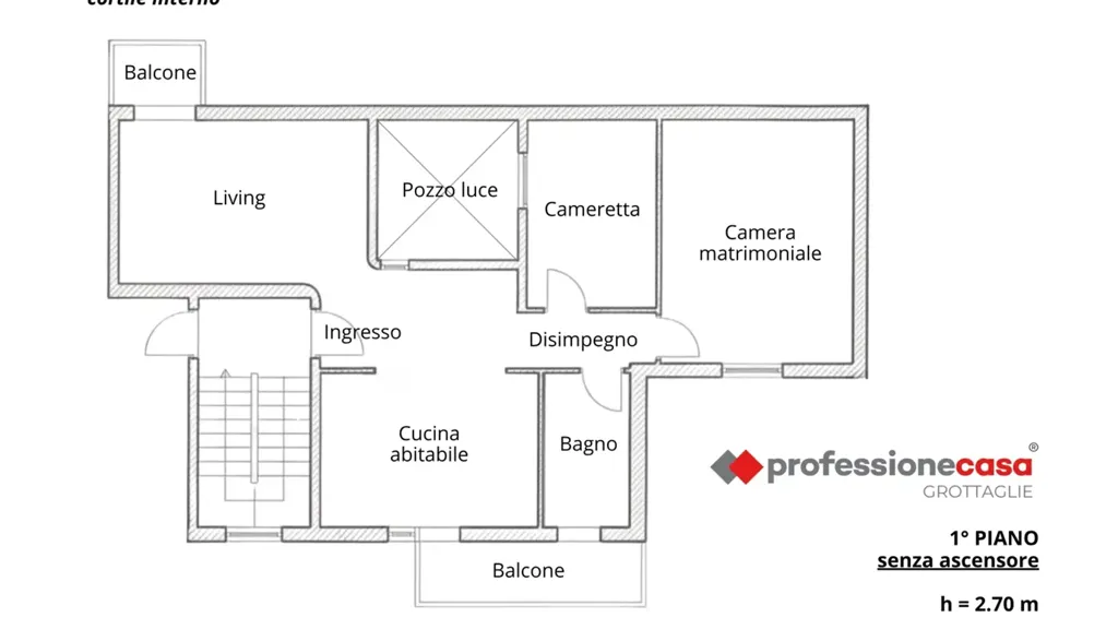 Plan - Refurbished Apartment with Double Exposure in Grottaglie
