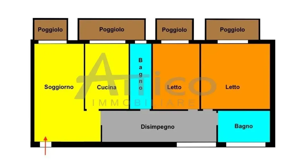 Plaan - Spacious Apartment with Panoramic View in Rovigo