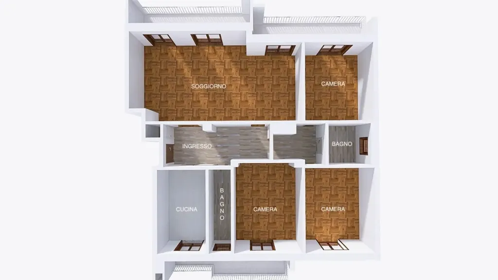 Plan - Modernised Apartment with Balcony in Biella