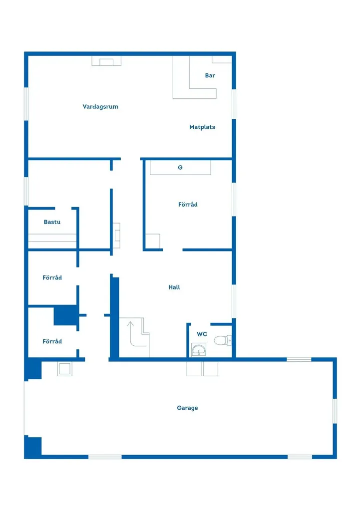 Plaan - 1-Storey Villa with Garden in Lantlig Setting
