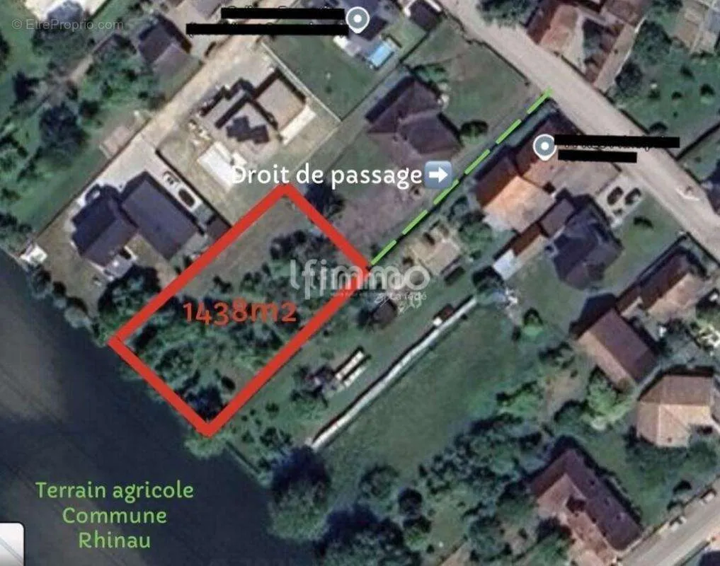 Vue aérienne - Terrain Constructible au Calme à Daubensand