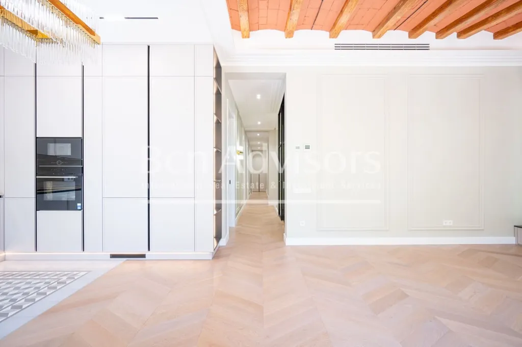 Köök - Refurbished Apartment with City Views in Dreta de l'Eixample