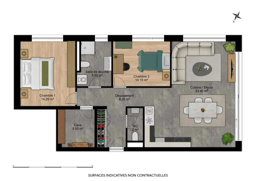 Planimetria - Contemporary Apartment with Mountain View in Martigny