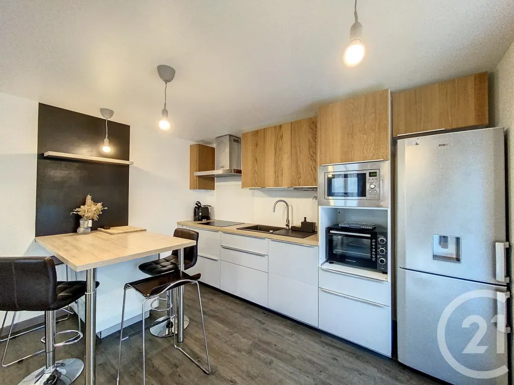 Kitchen - Renovated Maison de Bourg with Balcony in Le Cendre