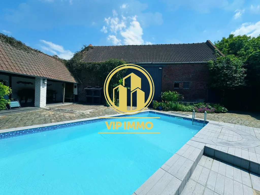 Piscine - Charming Farmhouse with Pool in Phalempin