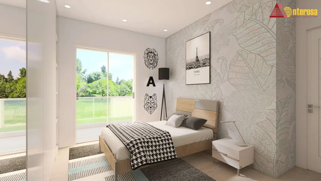 Bedrooms - Luxury Apartment with Garden in Rovellasca