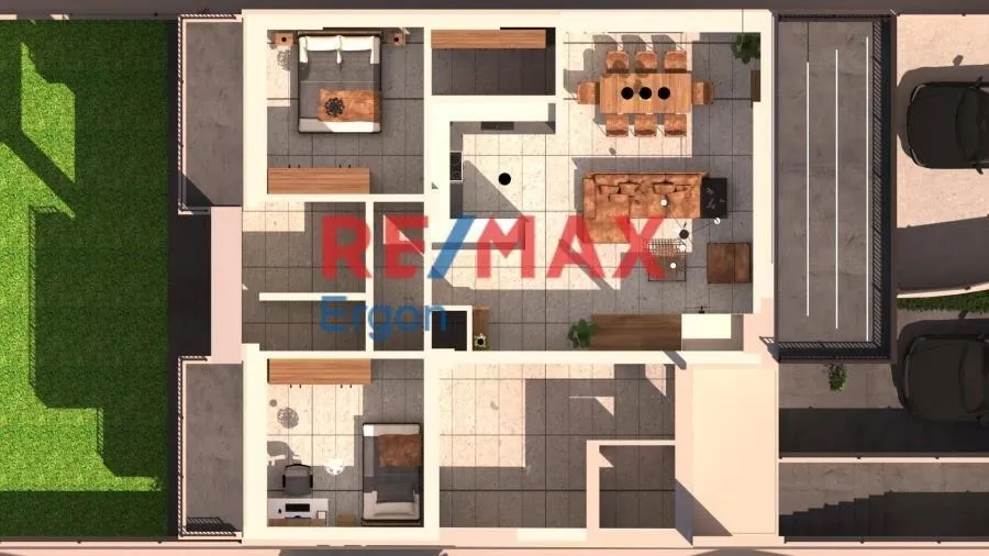 Plan - Modern Apartment with Garden in Marousi, Paradiesos
