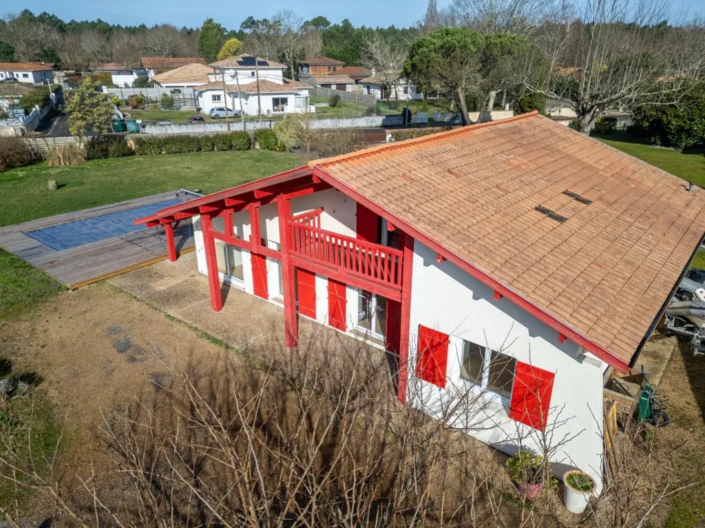 Vista aerea - Renovated Landais House with Pool in Sanguinet