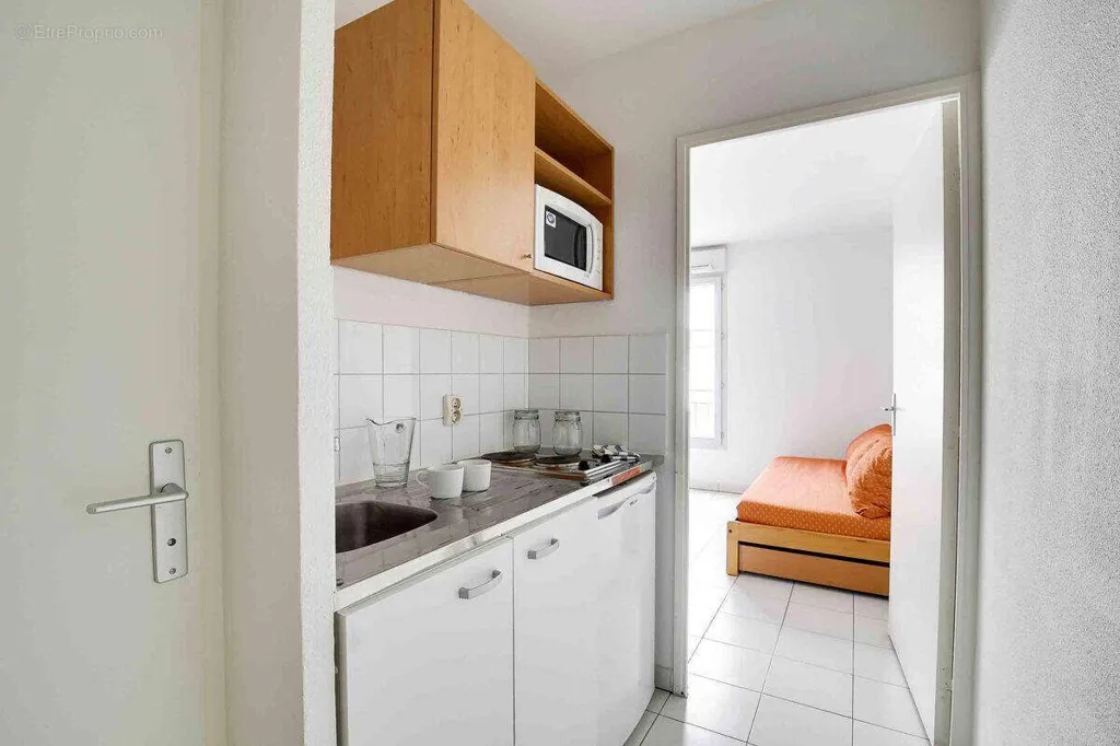 Cuisine - Studio Meublé en Résidence Étudiante à Cergy