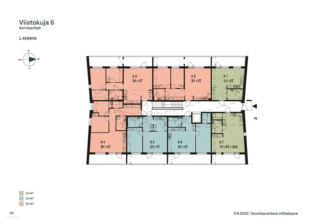 Plan - Corner Flat with Balcony in Pirkkala Centre