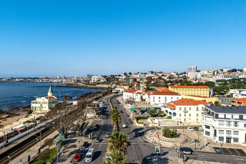 Aerial - Waterfront House with Sea View in Estoril