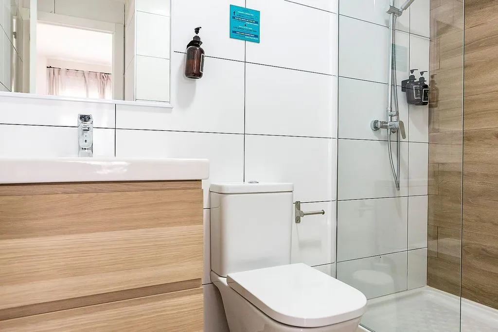 Salles de bain - Studio with Sea View in El Palo, Málaga