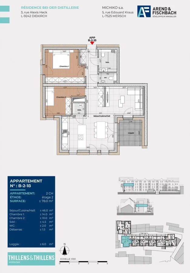 Plan - Appartement avec Balcon à Diekirch
