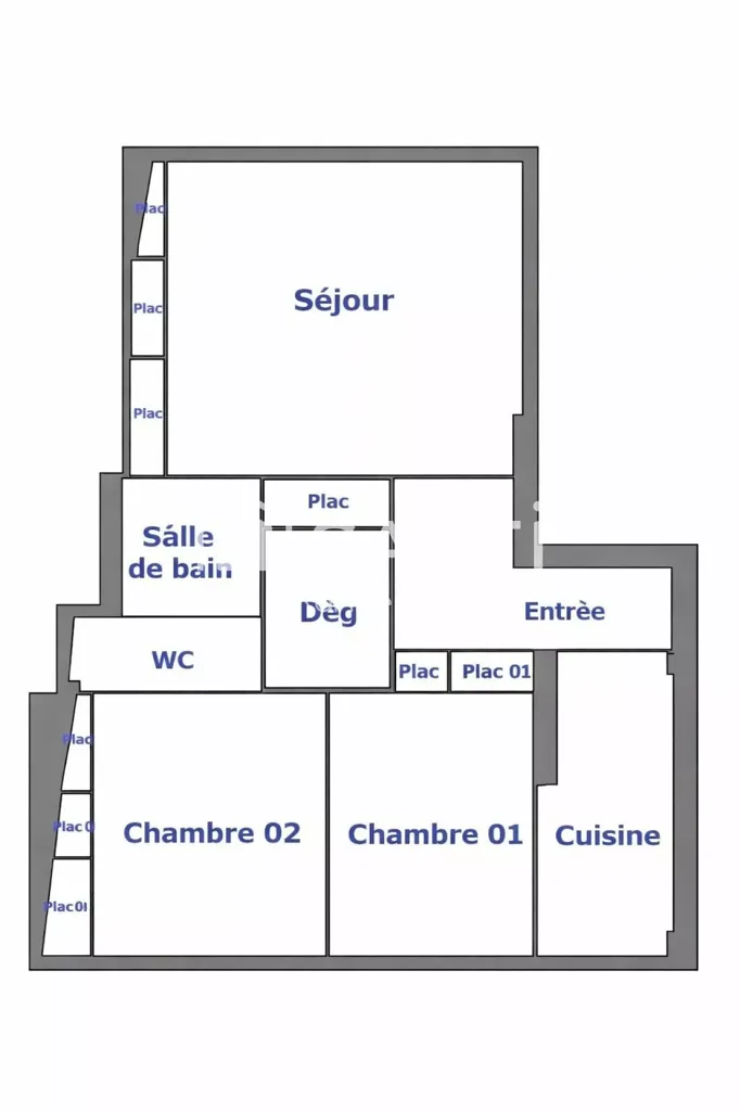 Plan - Appartement Lumineux sans Vis-à-Vis au 13e Arrondissement de Paris