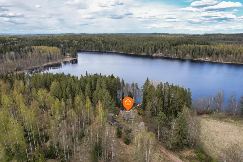 Vue aérienne - Cottage with Sauna and Lake View in Teisko