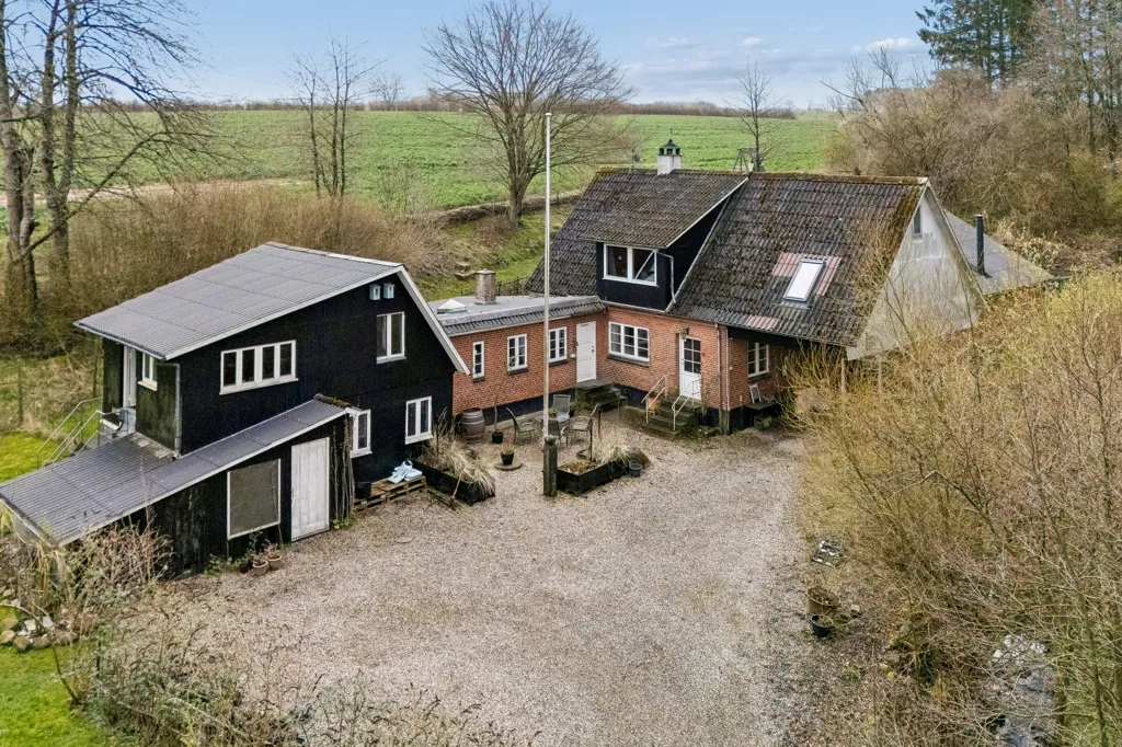 Vue aérienne - Villa with Loft and Garden in Kværndrup