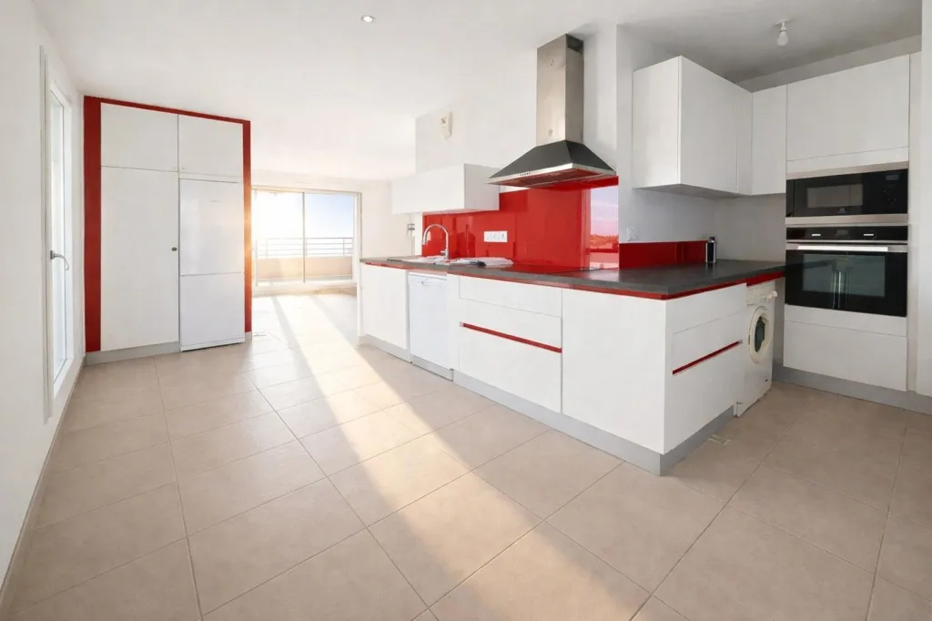 Köök - Apartment with Sea View in Port Fréjus
