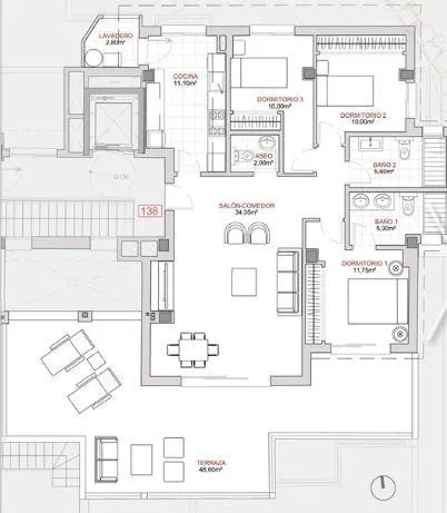 Plan - Penthouse with Sea View in Casares