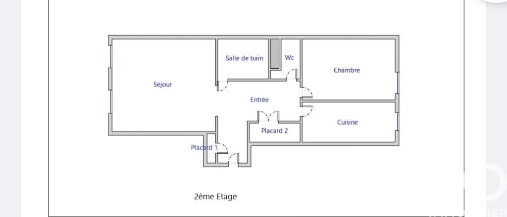 Plan - Appartement traversant avec balcon à Puteaux