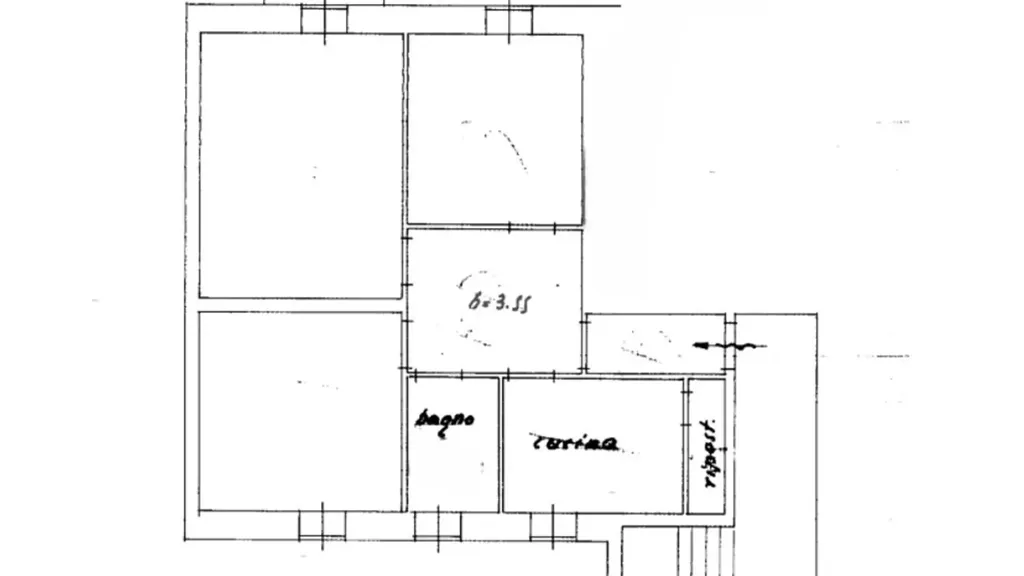 Planimetria - Central Apartment with Balcony in La Spezia