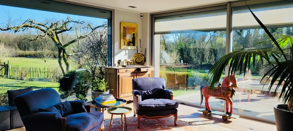 Séjour - Villa rénovée avec bureau à Kraainem