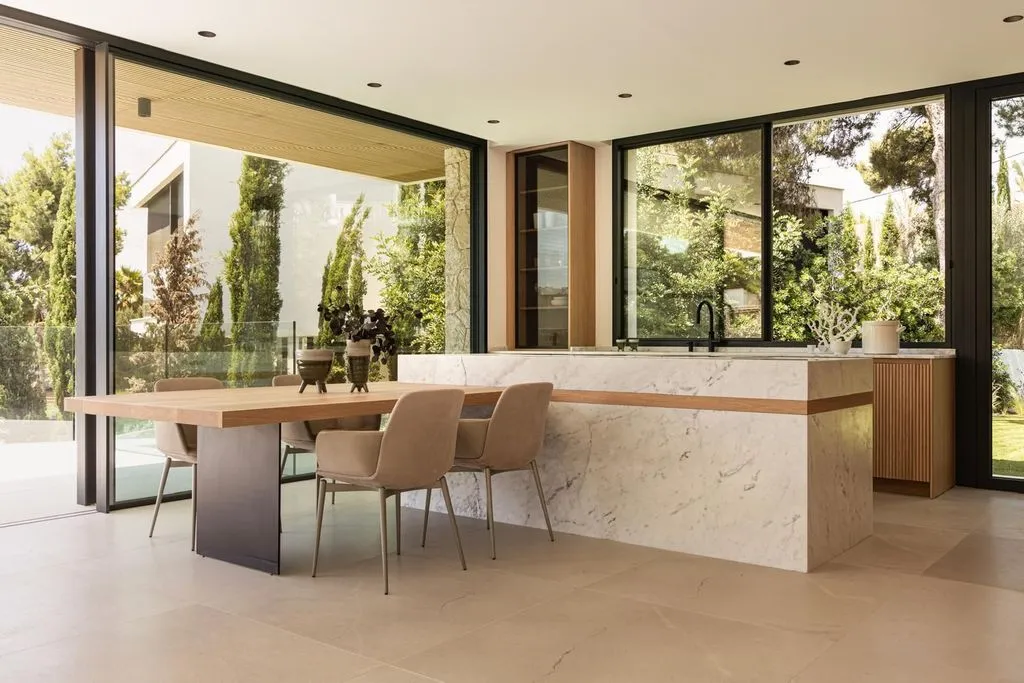 Köök - Luxury Villa with Sea View in Bendinat