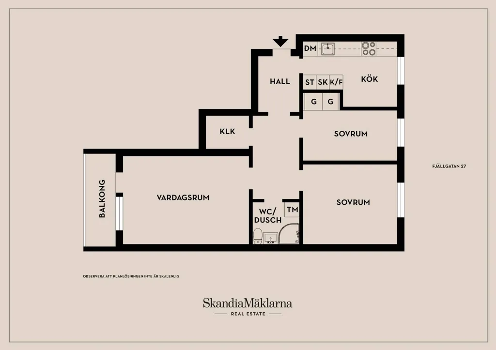Planimetria - Apartment with Balcony in Borås