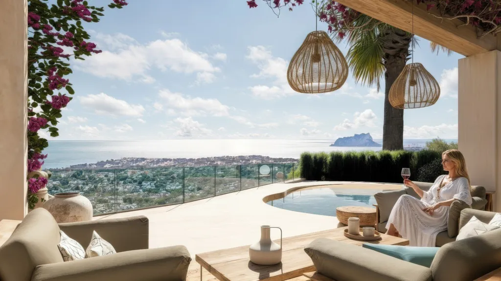 Terrass - Ibiza Style Villa with Sea Views in Moraira