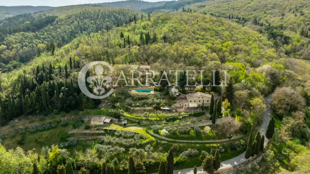 Vue aérienne - Rustic Property with Pool in Sarteano