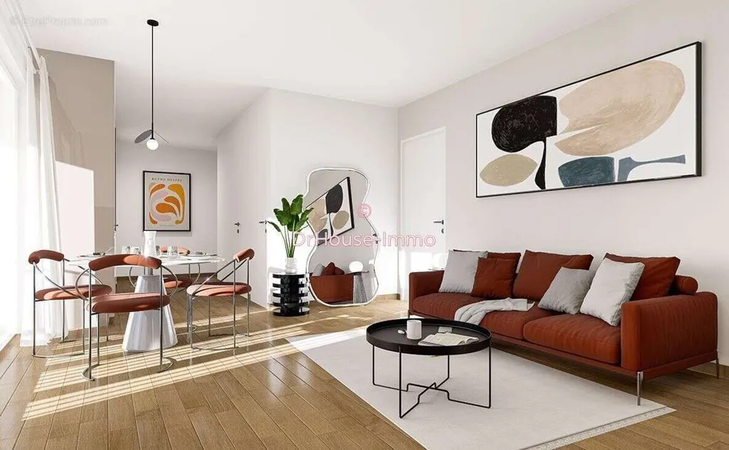 Séjour - Appartement Lumineux avec Balcon à Vannes