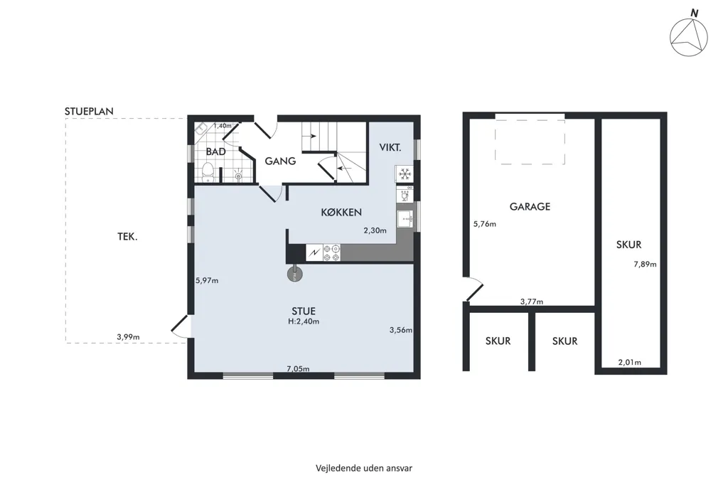 Floor Plan - Central Villa with South-Facing Garden in Broager
