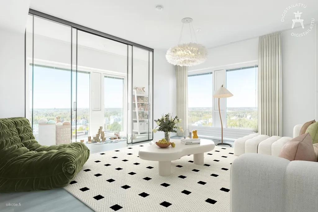 Elutuba - Modern Flat with Conservatory in Aurinkolahti