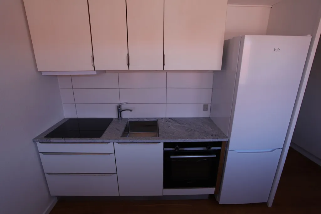 Köök - Renovated 1-Bed Flat with Balcony in Hammel