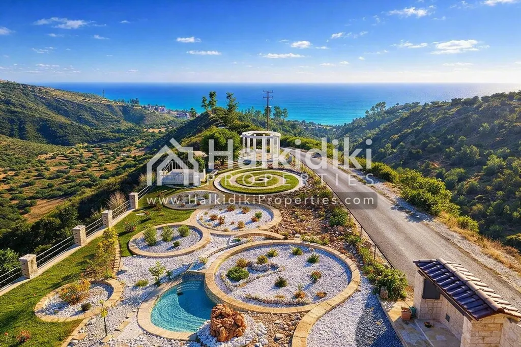 Vue aérienne - Detached House with Sea View in Kassandra