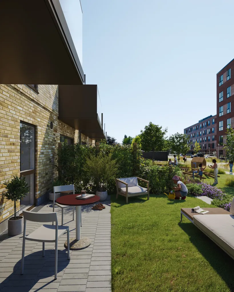 Jardin - Light 2-Bedroom Flat with Terrace in Glostrup