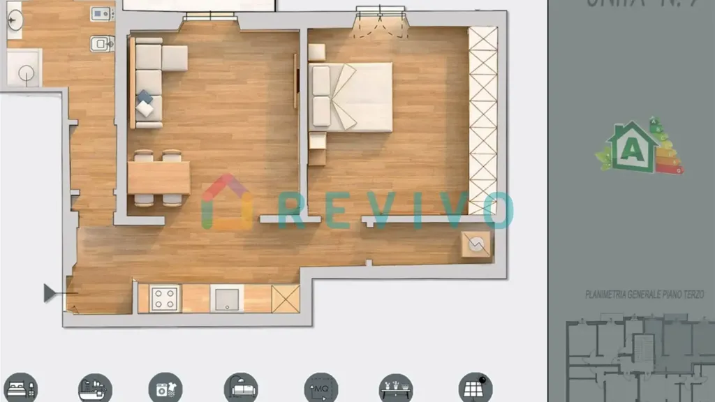 Plan - Rusticated Flat with Balcony in Florence