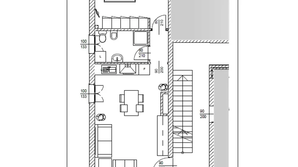 Floor Plan - Rustic Trilocale with Garden in Berceto
