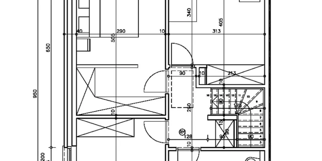 Plan - Maison Moderne à Adegem avec 3 Chambres