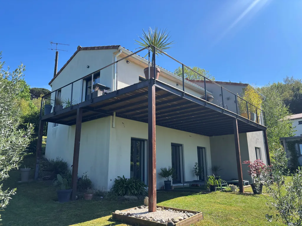 Exterior - Contemporary House with Panoramic View in Green Setting