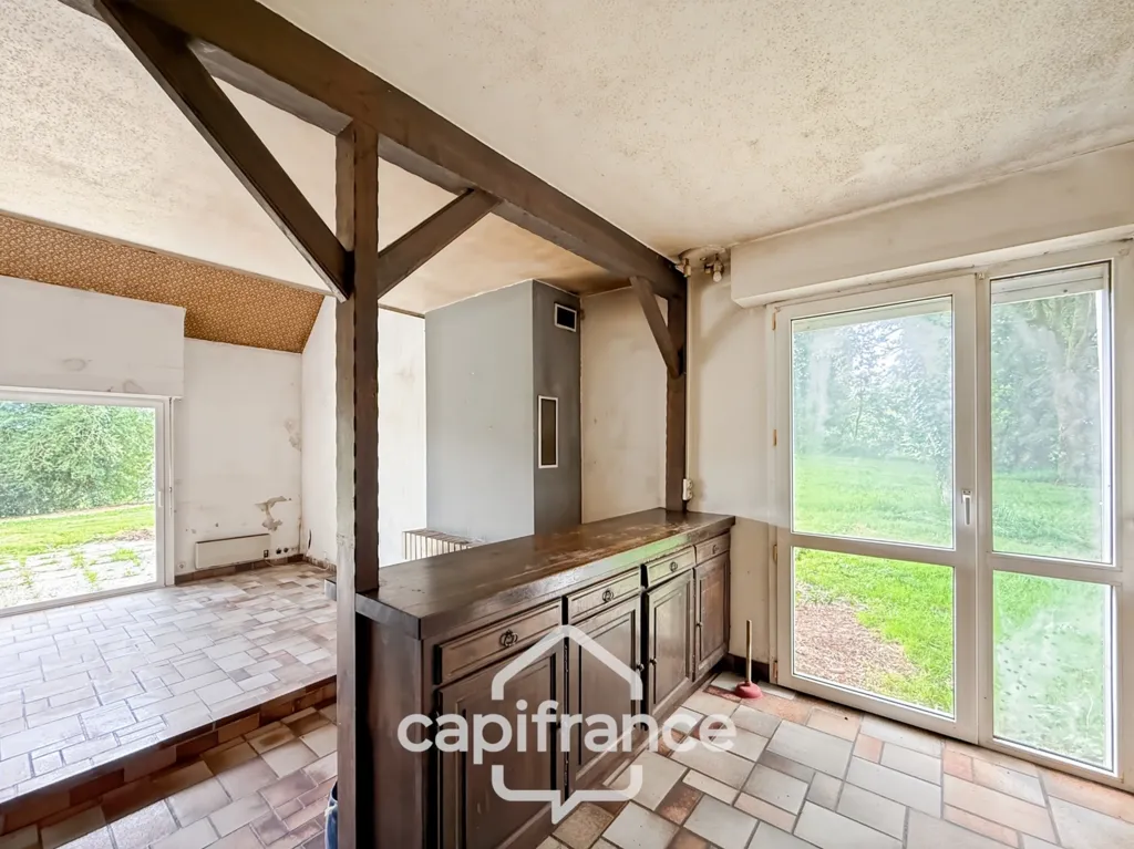 Cuisine - Maison Familiale avec Grand Terrain Arboré à Guern