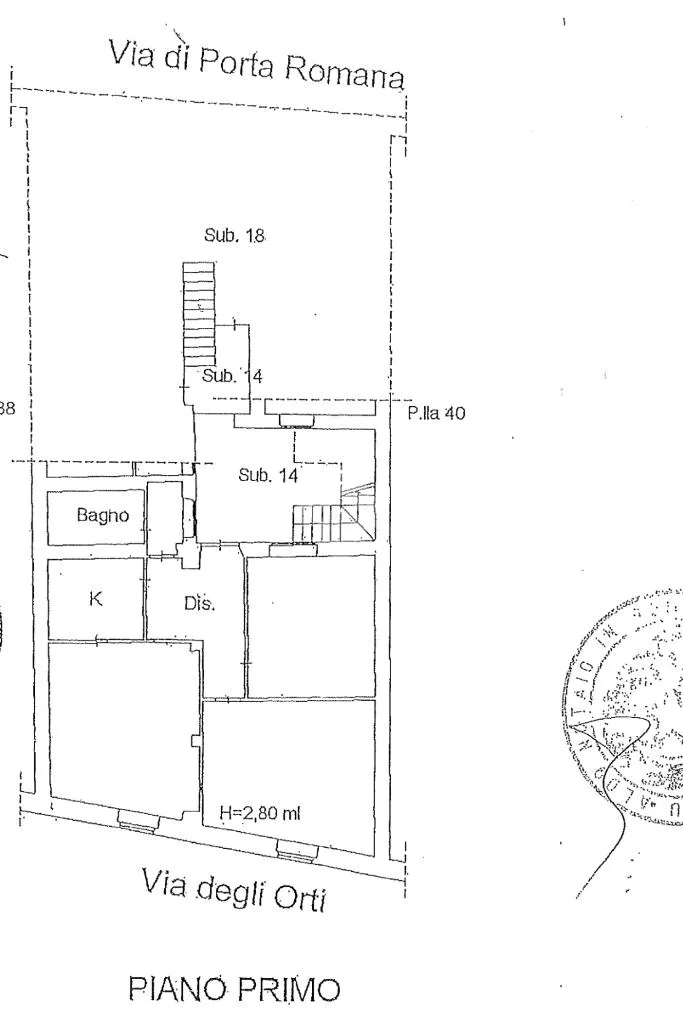 Plan - Restored Apartment in Rieti Centre