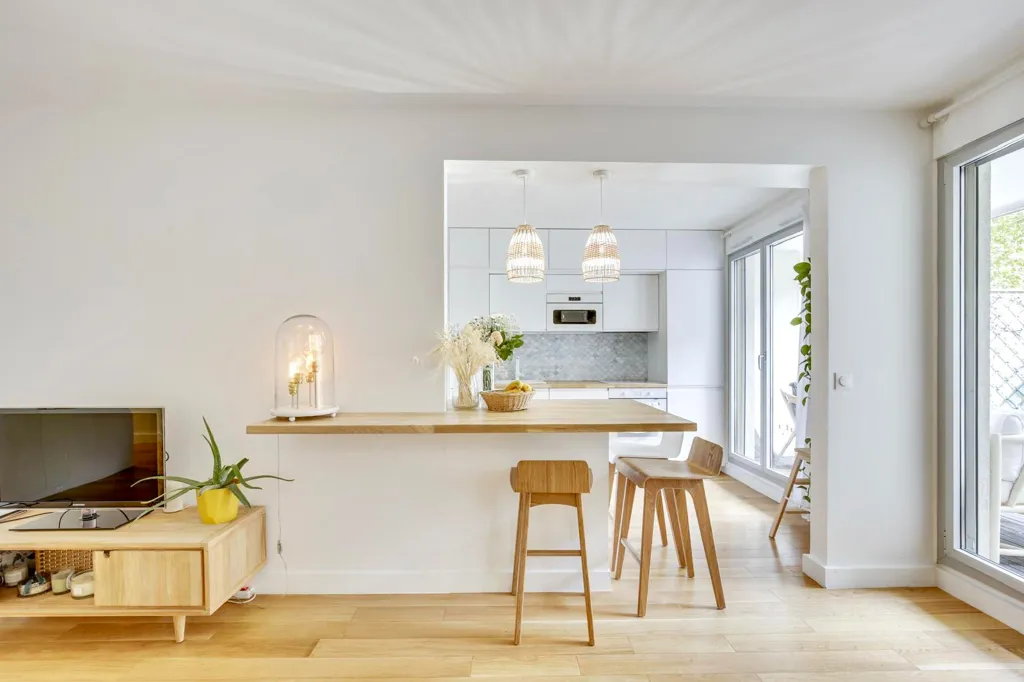 Séjour - Appartement Traversant avec Terrasses à Boulogne-Billancourt