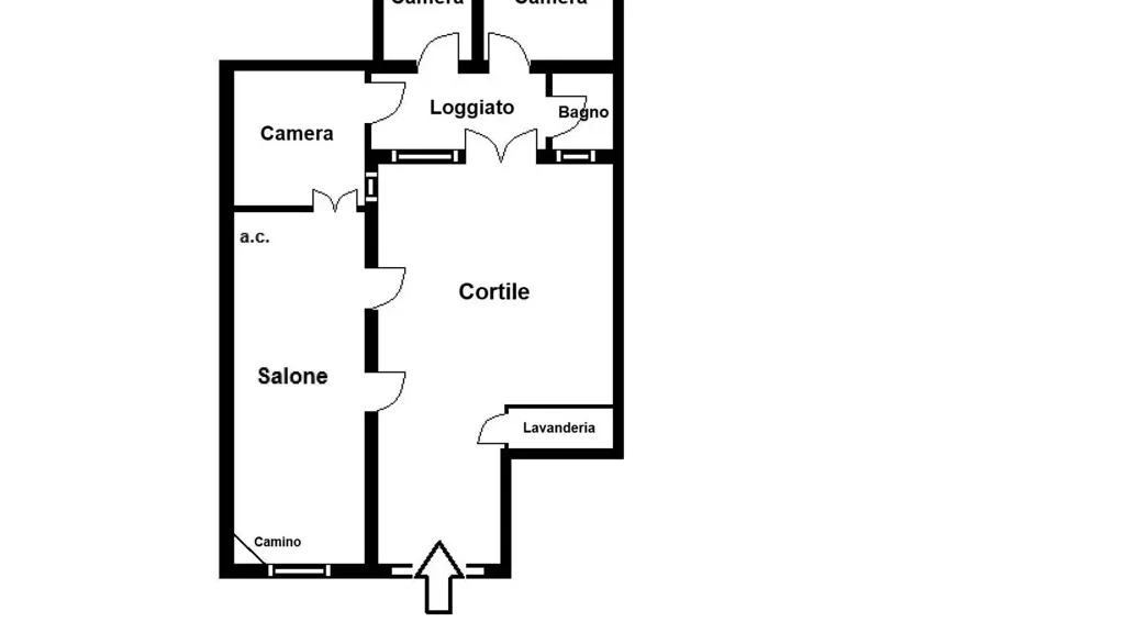 Plaan - Rustic-Style Apartment with Courtyard in Monserrato