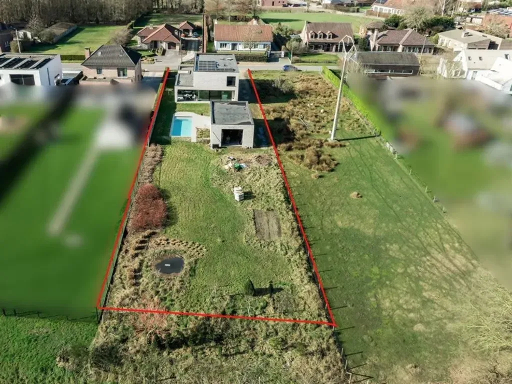 Vue aérienne - Maison Énergétique avec Piscine à Heist-op-den-Berg