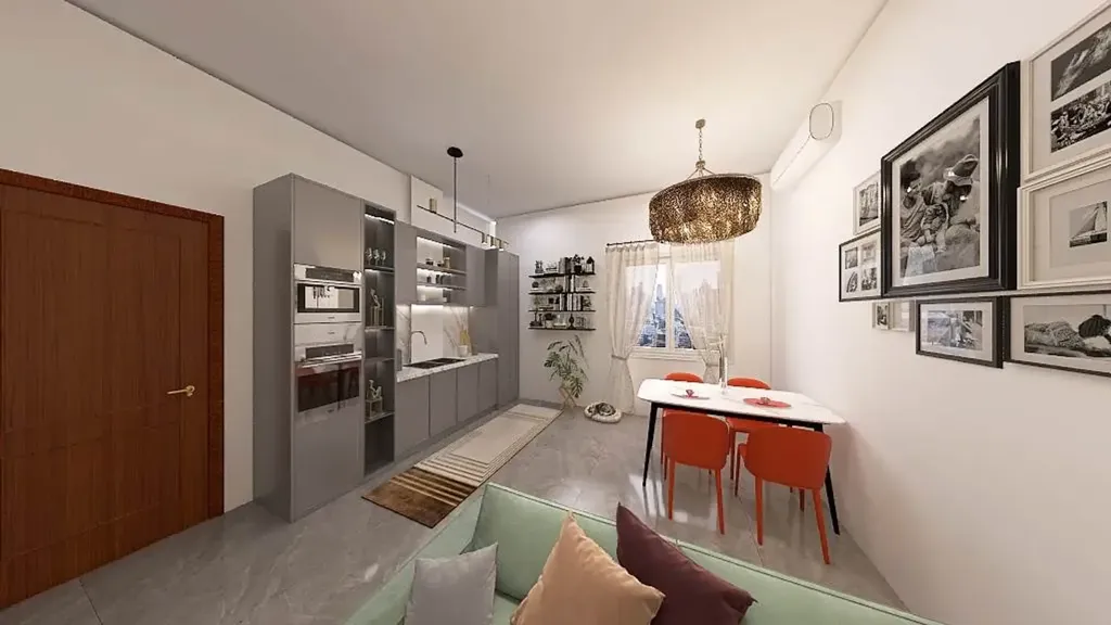 Rearranged Flat with Balcony in Florence