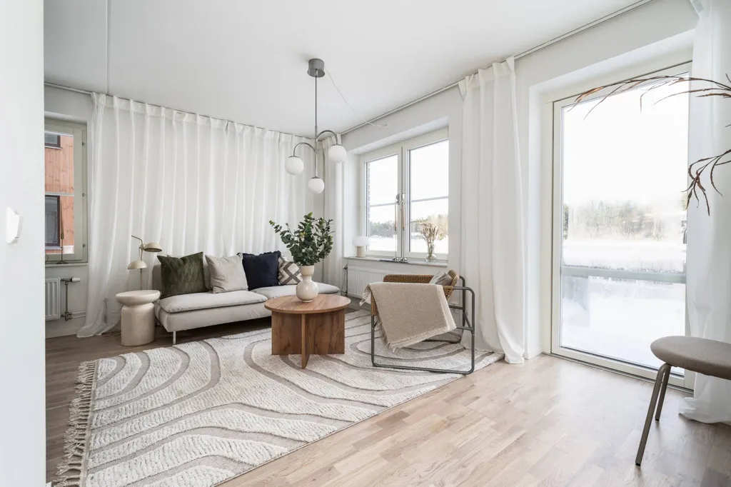 Séjour - Modern Apartment with Lakeside Terrace in Sollentuna