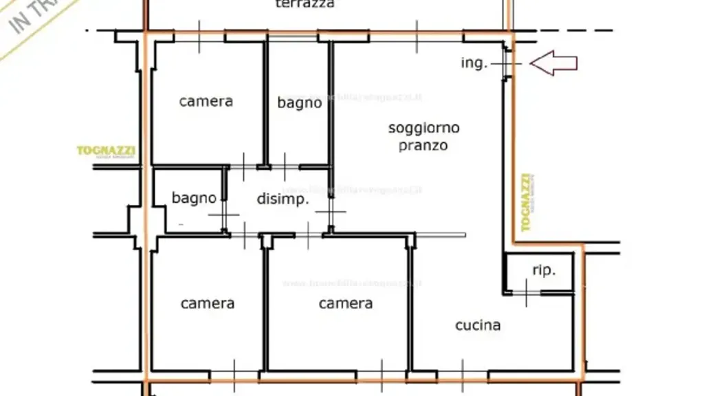 Plan - Apartment with Terraces in Certaldo