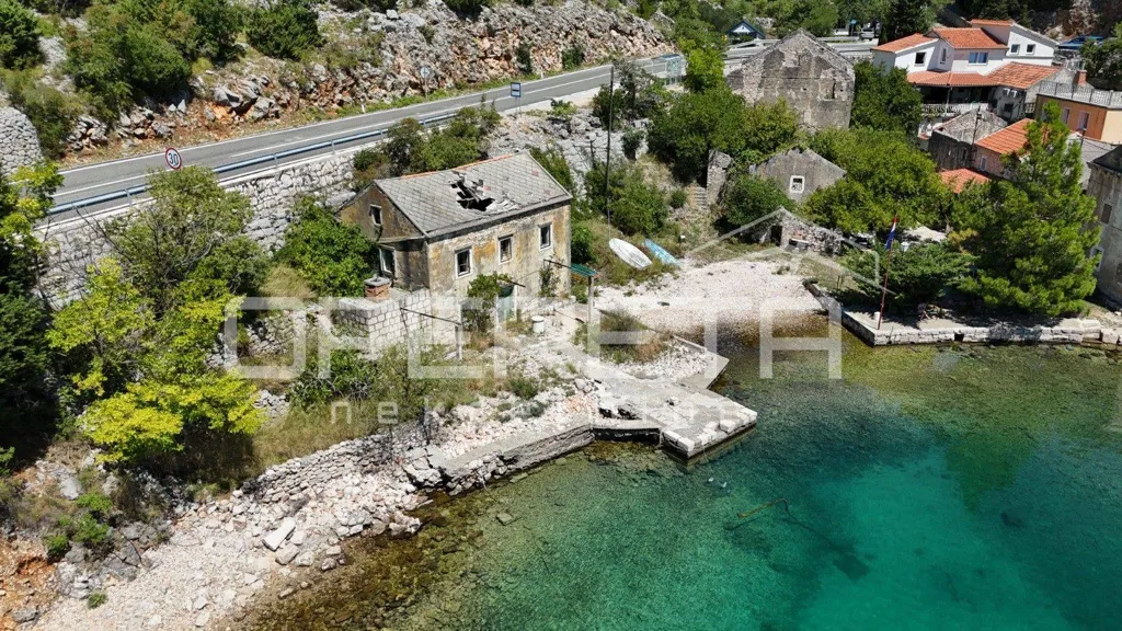 Vue aérienne - Stone House for Renovation with Sea Access in Starigrad